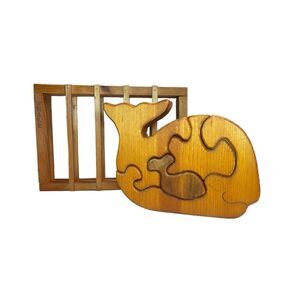 Vintage 1980’s WildWood Safari Wooden Whale Puzzle